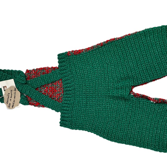 Handmade Christmas overalls 12 months NWT - Picture 2 of 3